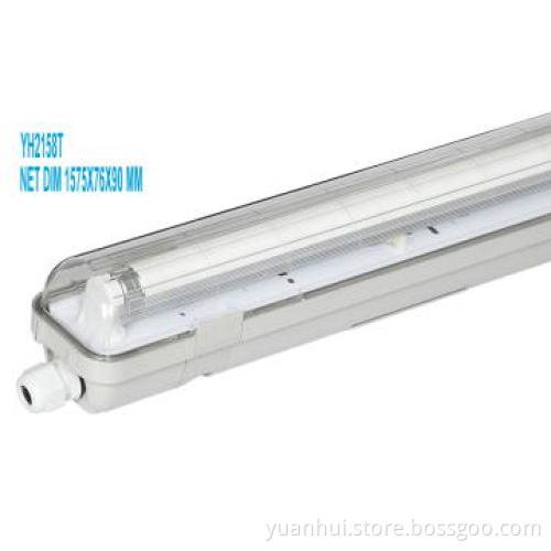 1x58w waterproof fluorescent lighting fixture
